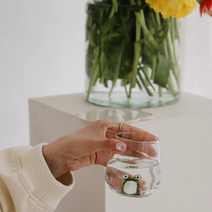Tiny Animal Drinking Glass, Frog