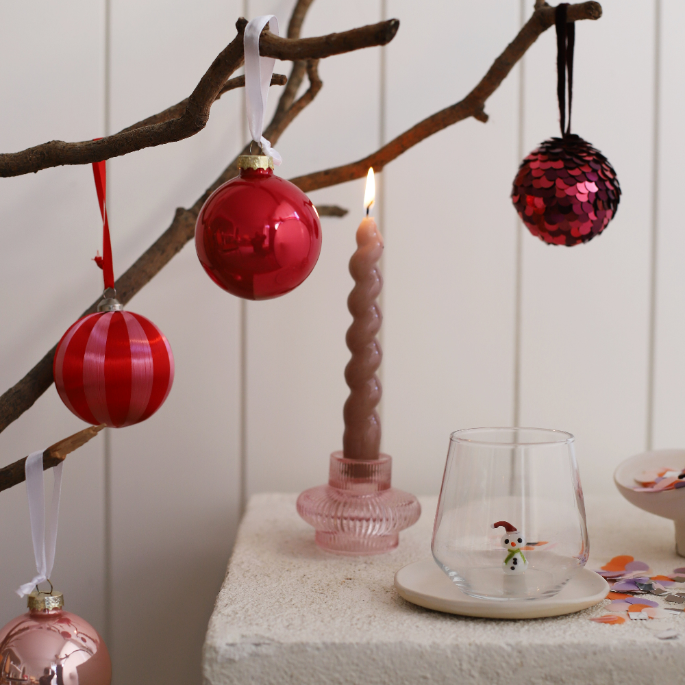 Christmas Theme Drinking Glass Set of 6