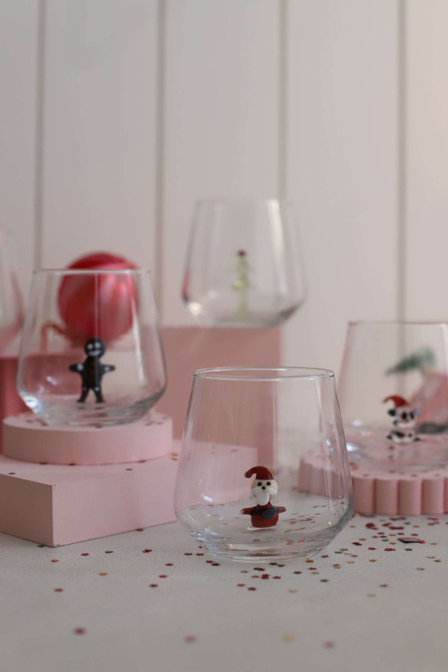 Christmas Theme Drinking Glass Set of 6