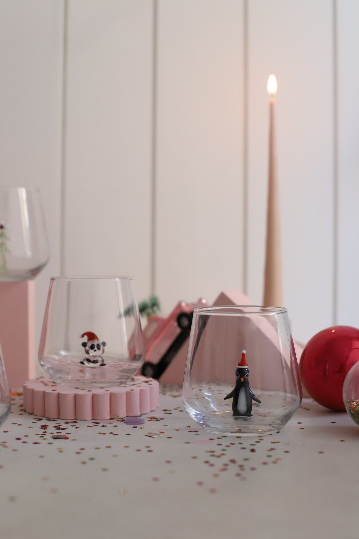 Christmas Theme Drinking Glass Set of 6