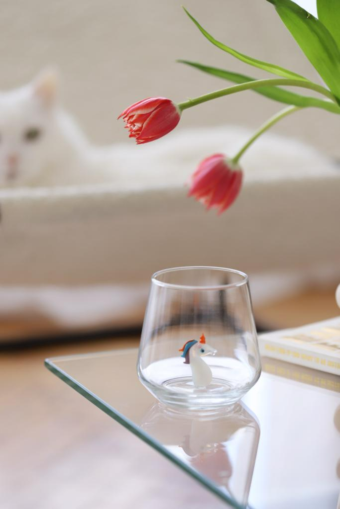 Tiny Animal Drinking Glass, Unicorn