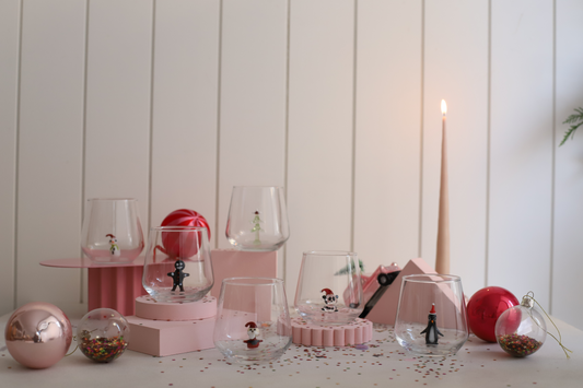 Christmas Theme Drinking Glass Set of 6