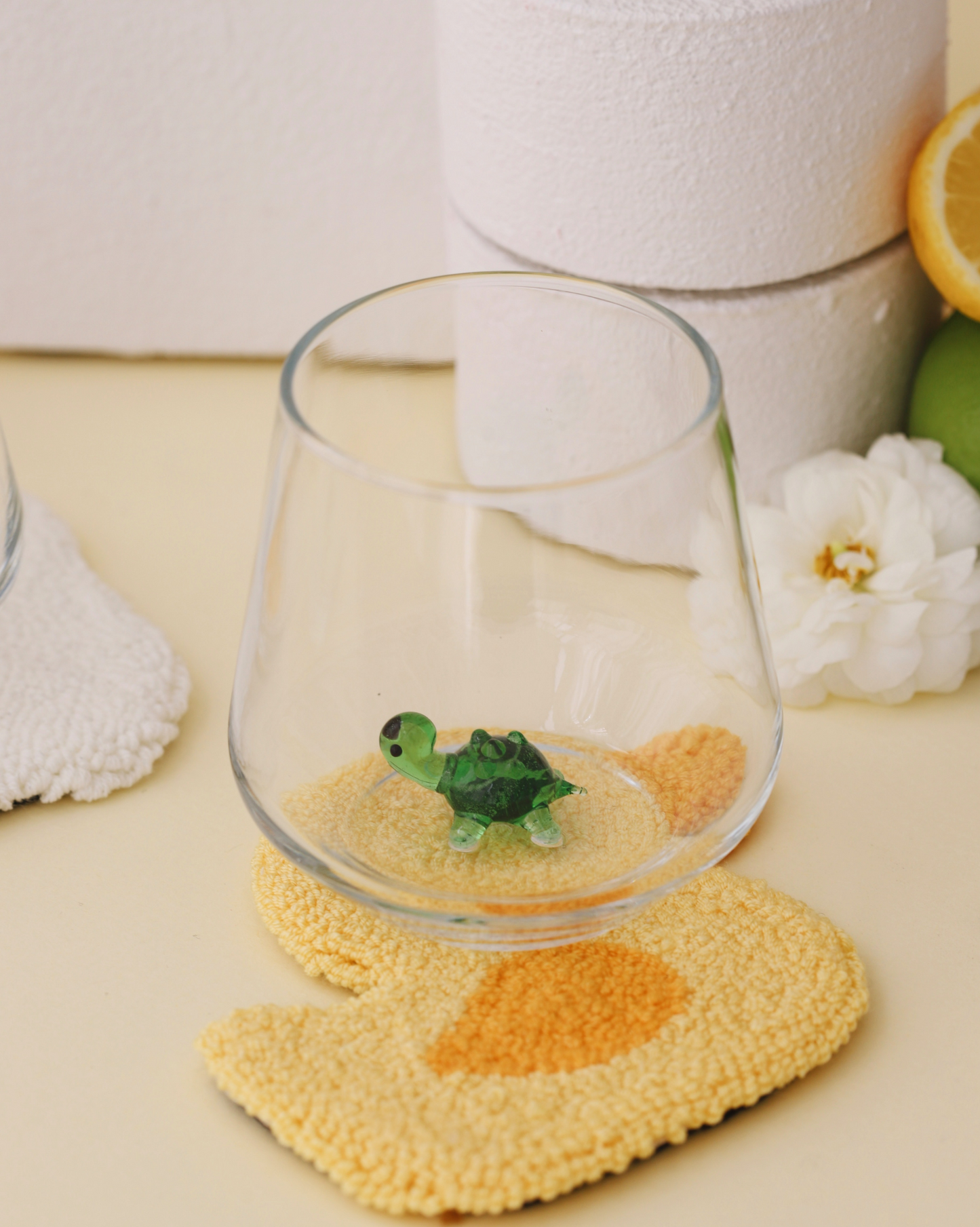 Tiny Animal Drinking Glass, Turtle