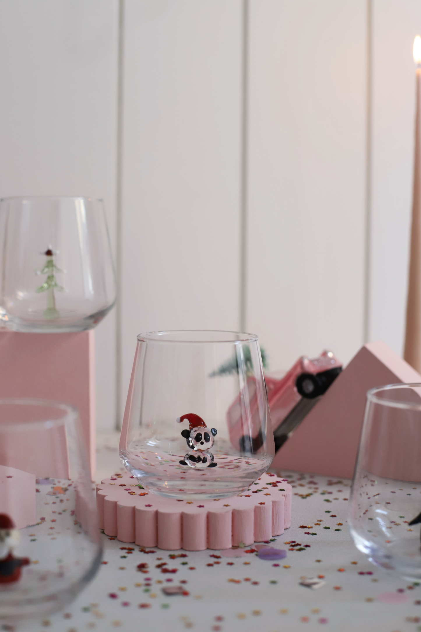 Christmas Theme Drinking Glass Set of 6