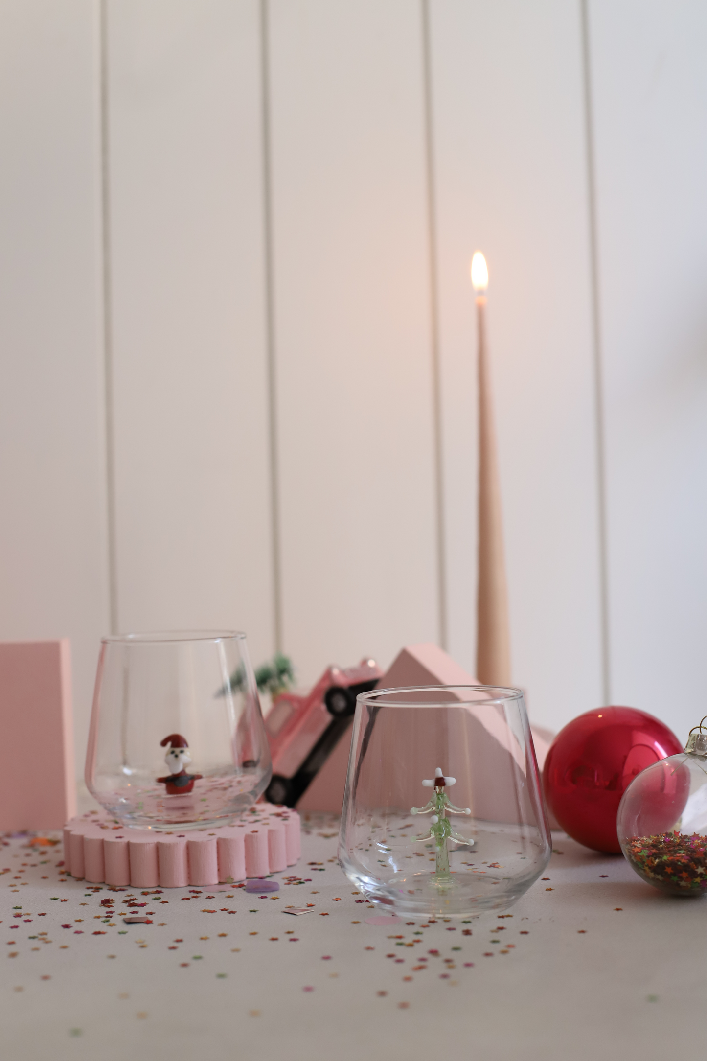 Christmas Theme Drinking Glass Set of 6