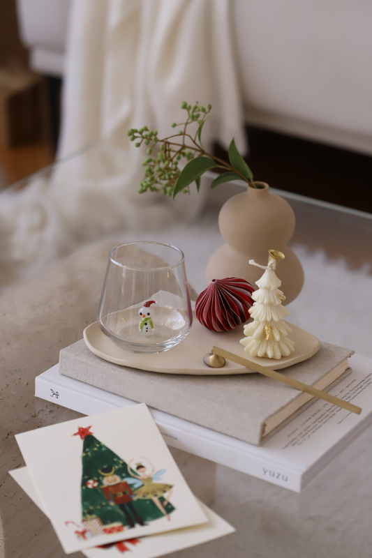 snowman figurine glass