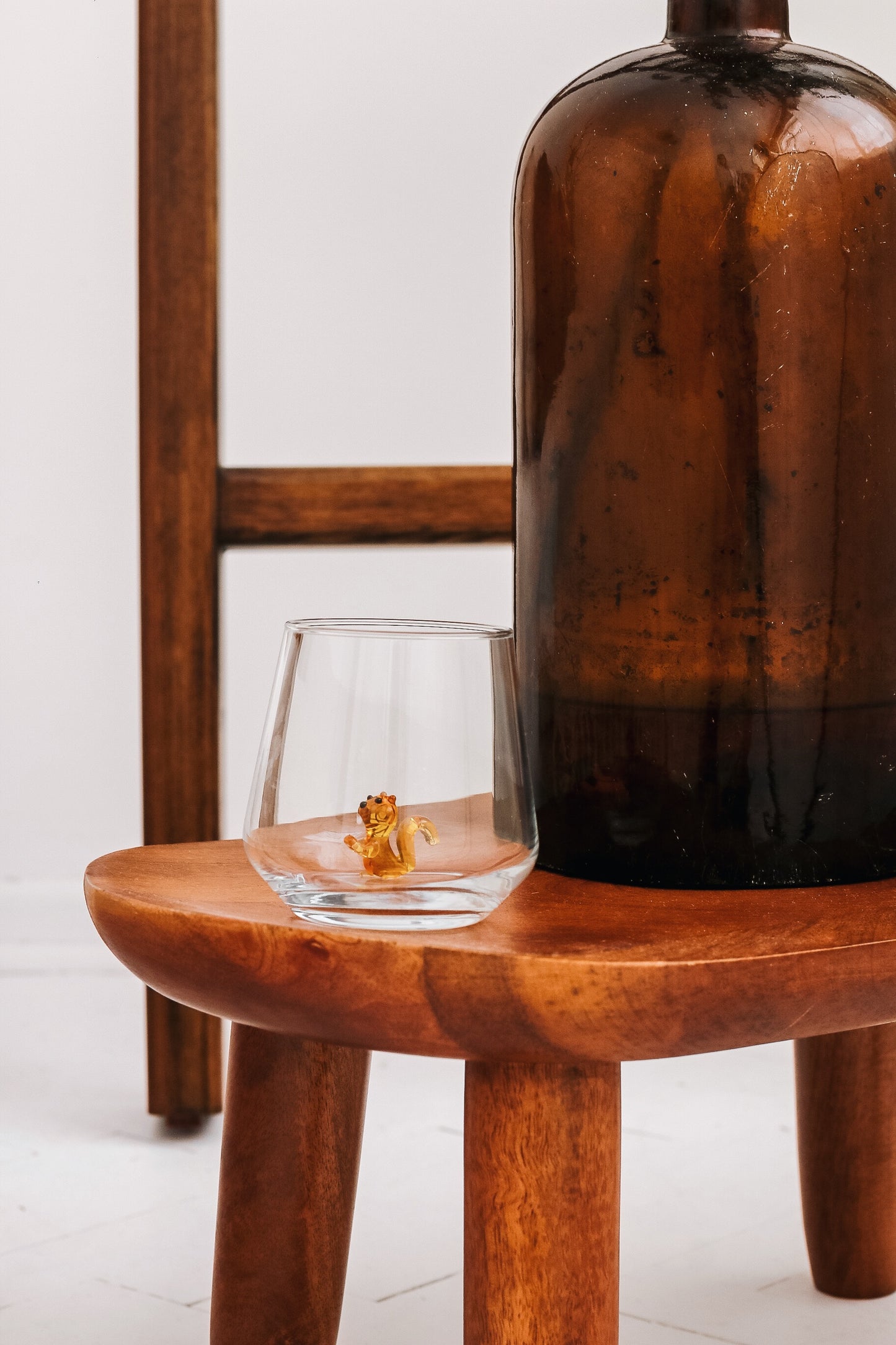 Tiny Animal Drinking Glass, Squirrel