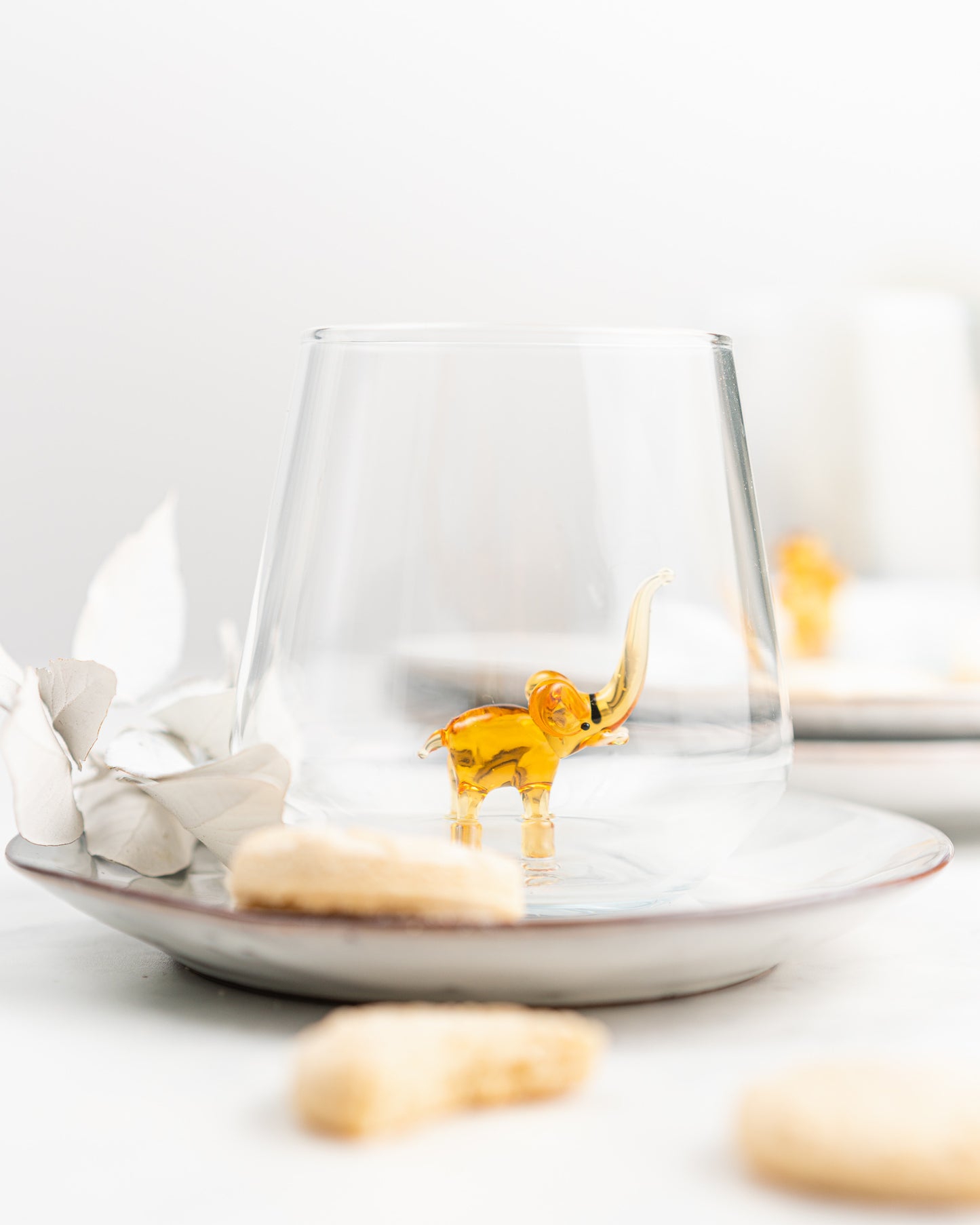 elephant drinking glass