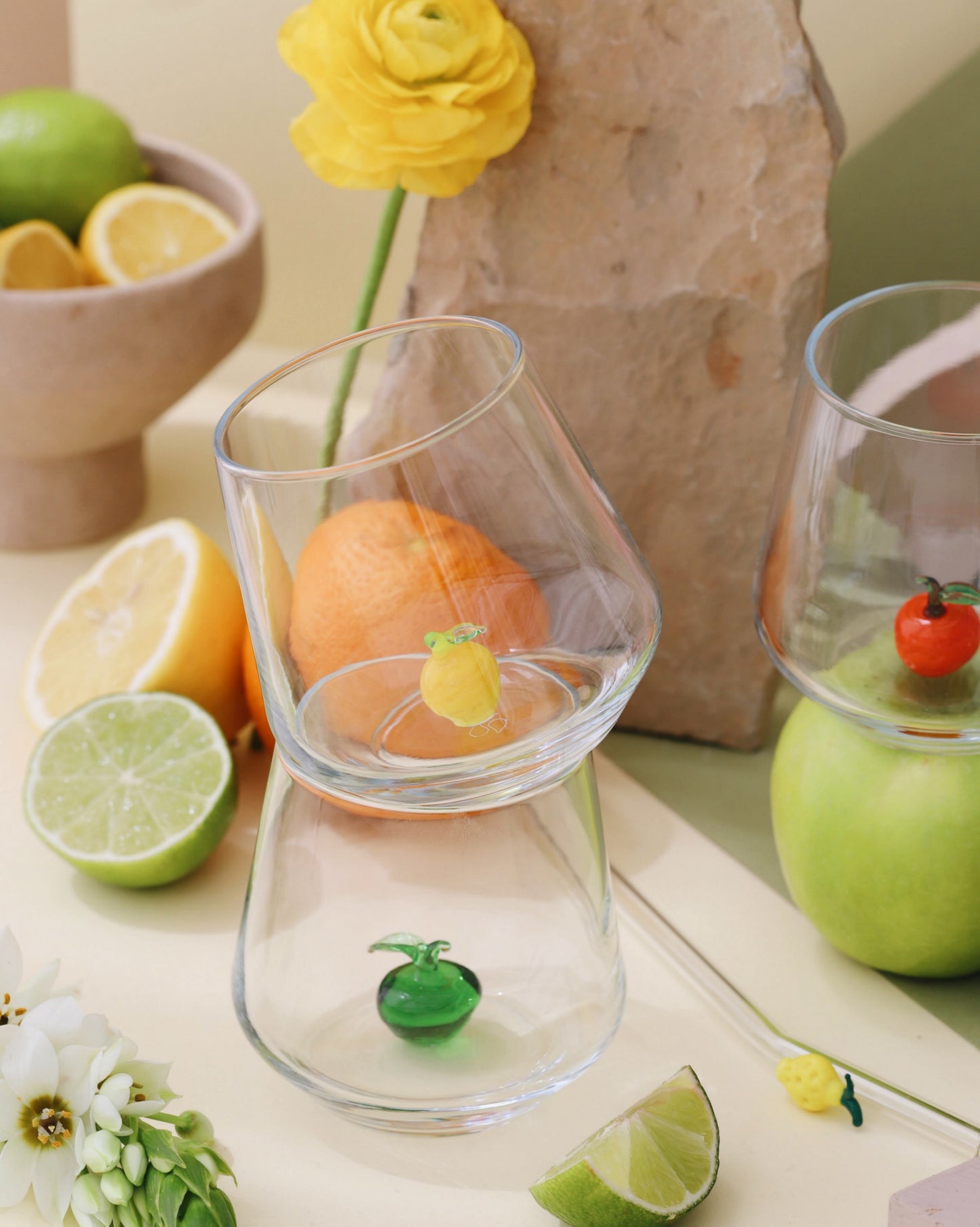 Fruit Theme Drinking Glass Set of 6