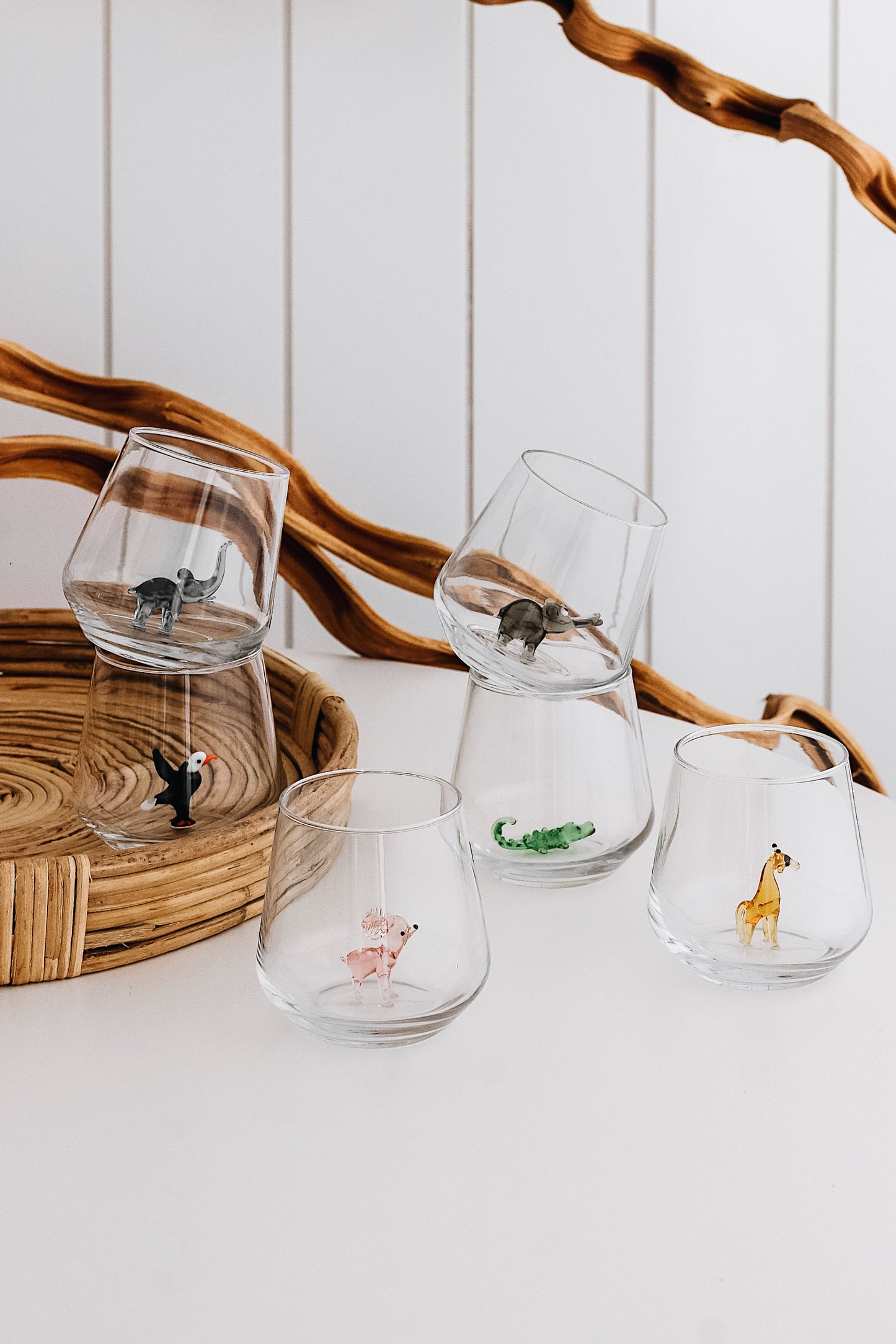 Safari Theme Drinking Glass Set of 6