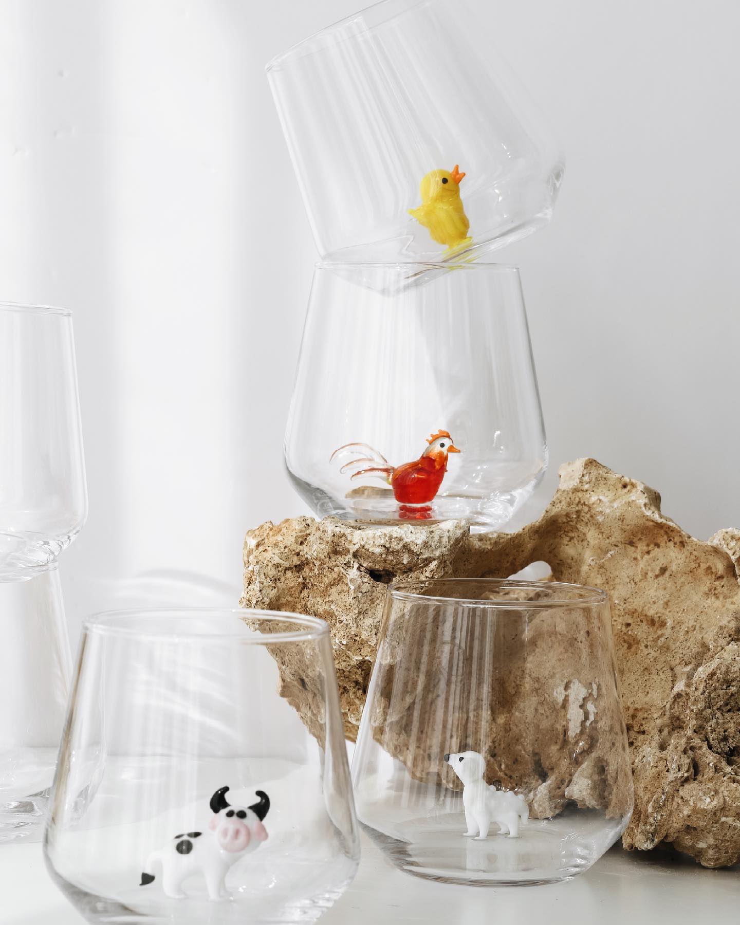 Farm Theme Drinking Glass Set of 6