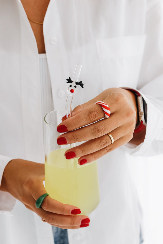 Christmas Theme Reusable Drinking Straw