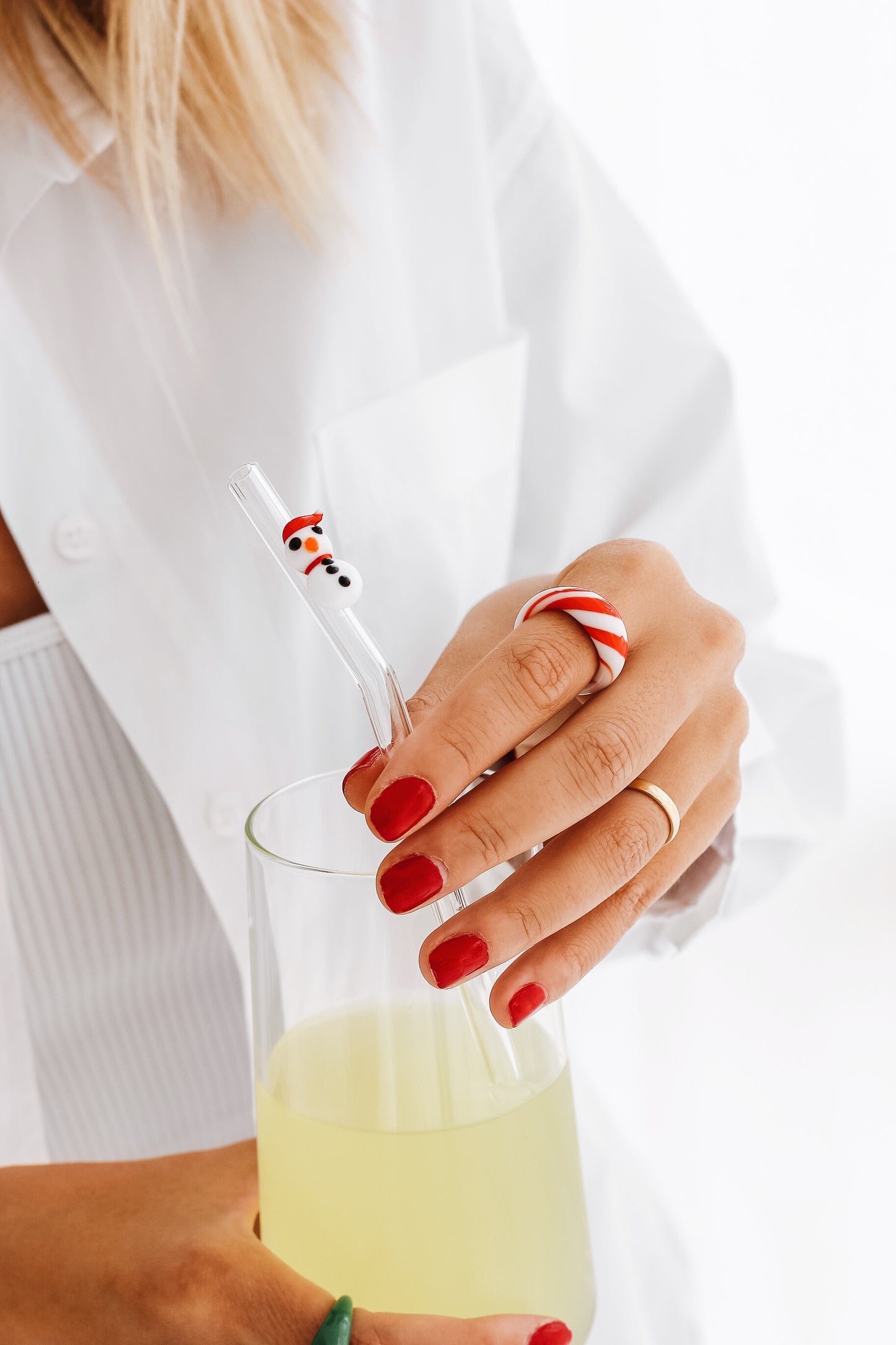 Christmas Theme Reusable Drinking Straw