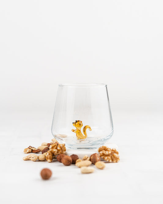 Tiny Figure Drinking Glass, Squirrel