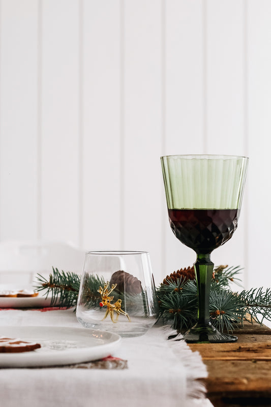 Tiny Figurine Drinking Glass, Rudolph