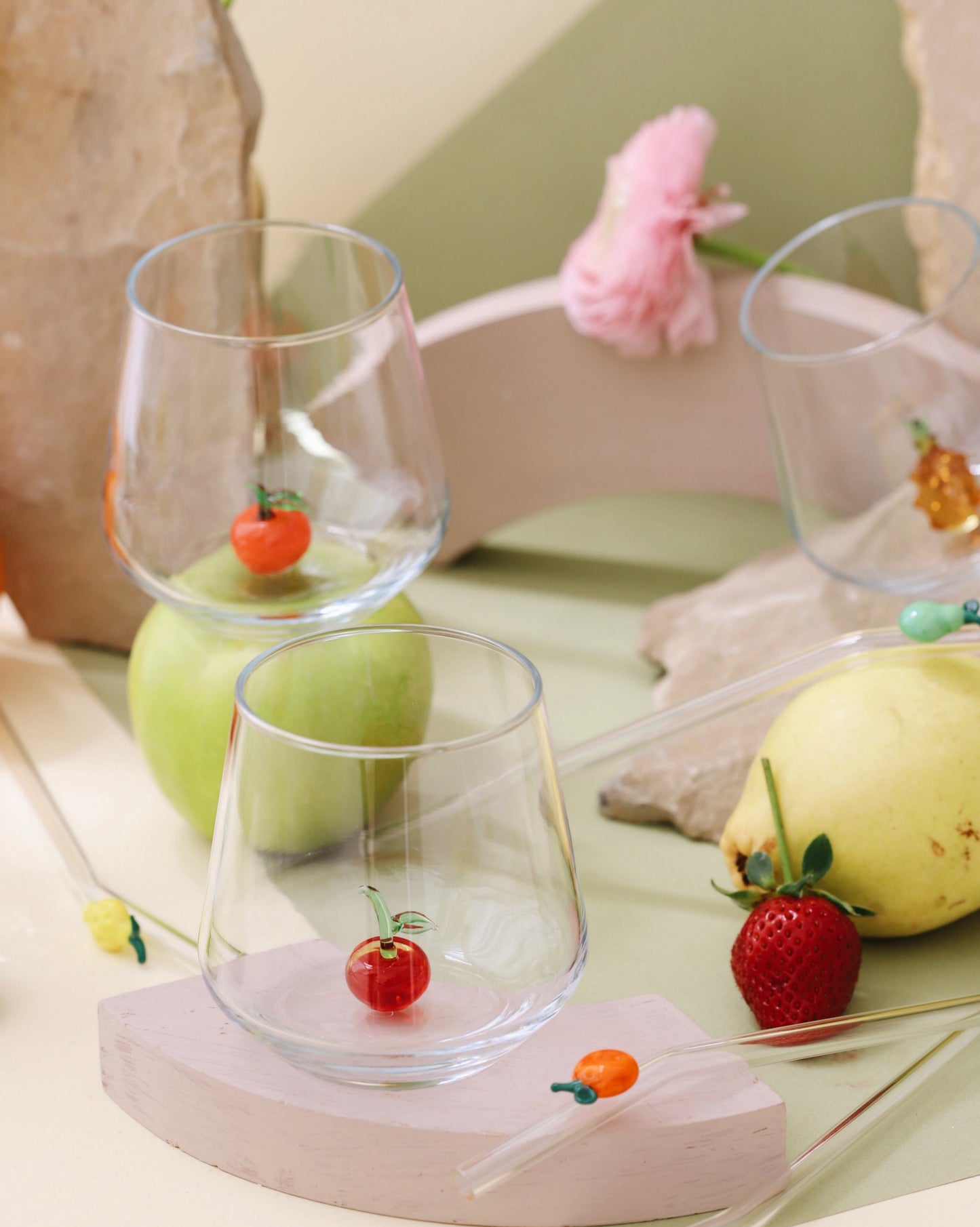 Fruit Theme Drinking Glass Set of 6