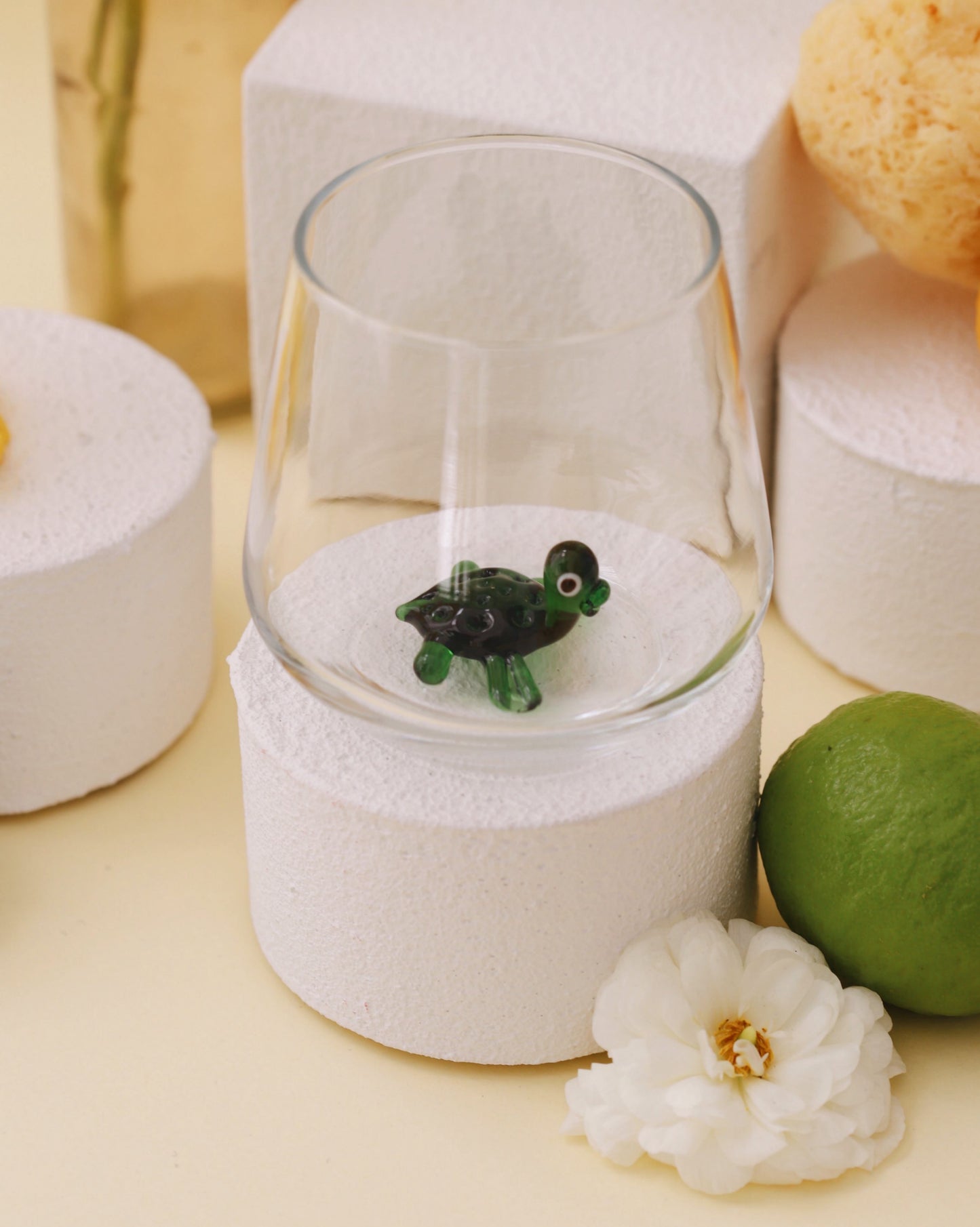 Yellow And Green Theme Drinking Glass Set of 6