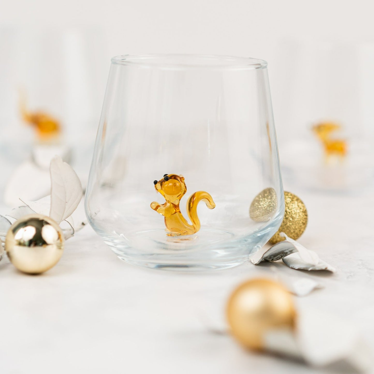 Tiny Animal Drinking Glass, Squirrel