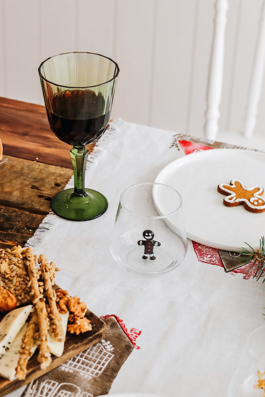 Tiny Figure Drinking Glass, Gingerbread Man