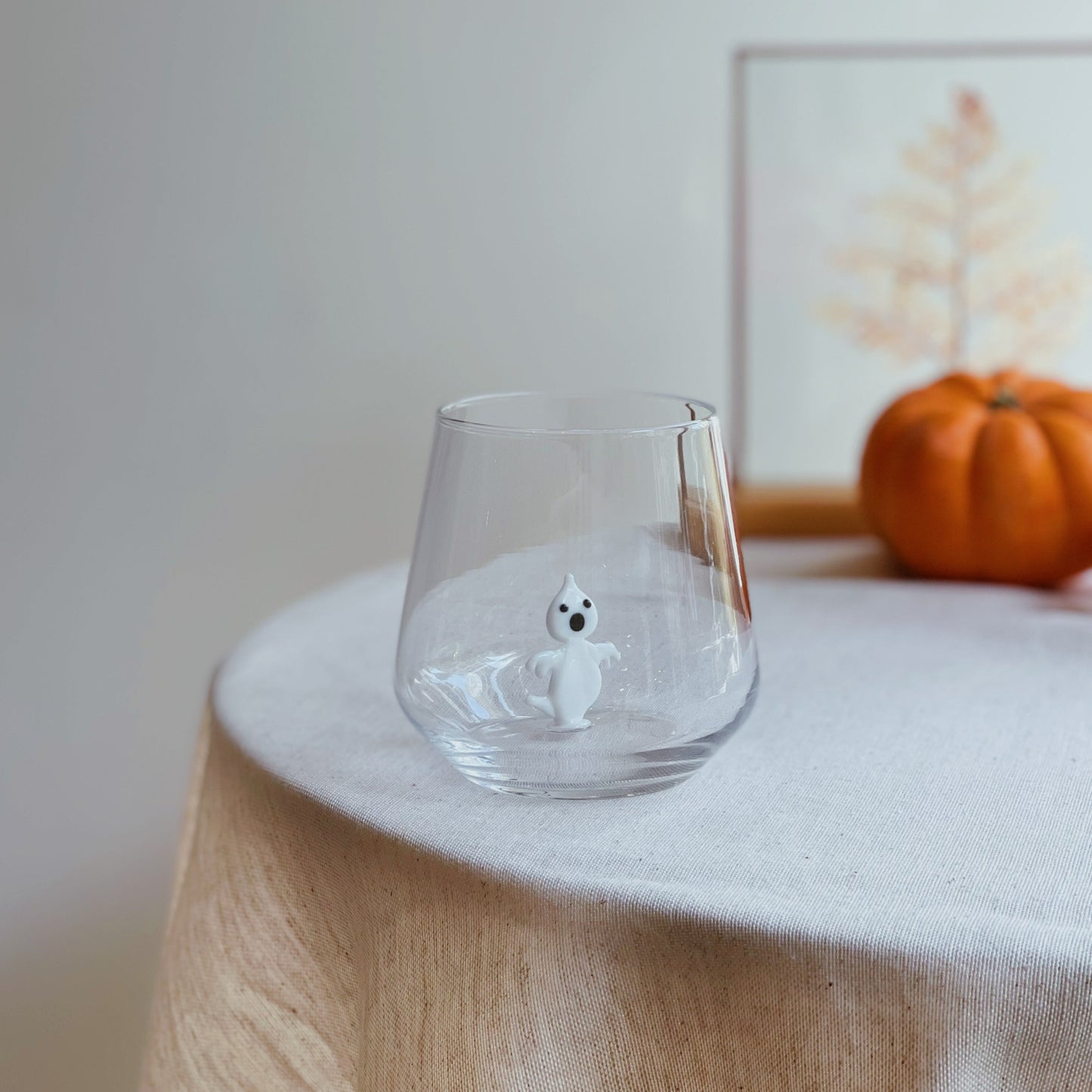 Tiny Figurine Drinking Glass, Ghost