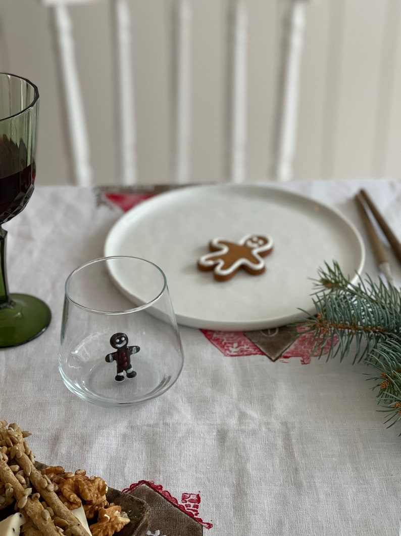 New Year / Christmas / Xmas Theme Drinking Glass Set of 6