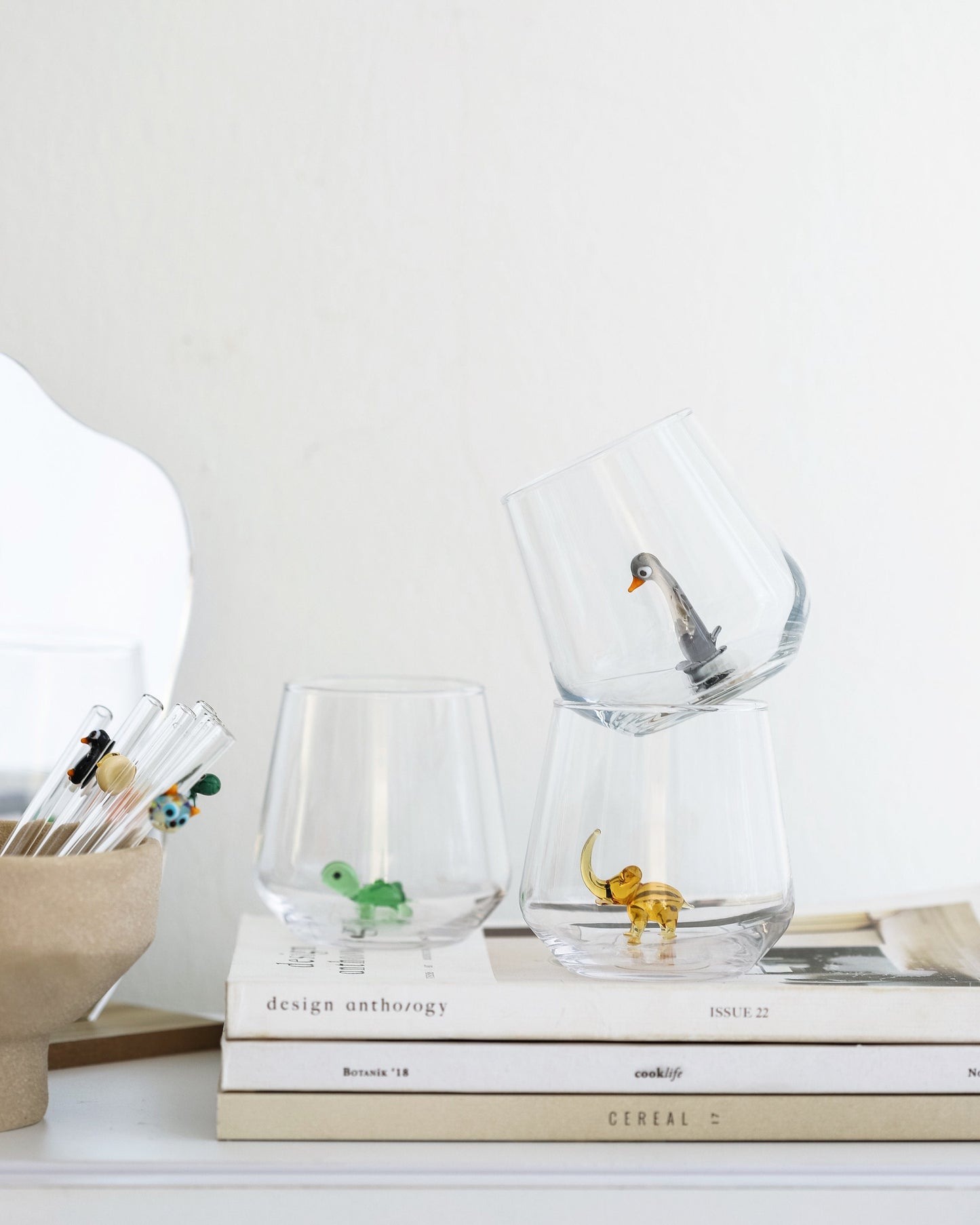 Animal Mix Theme Drinking Glass Set of 6