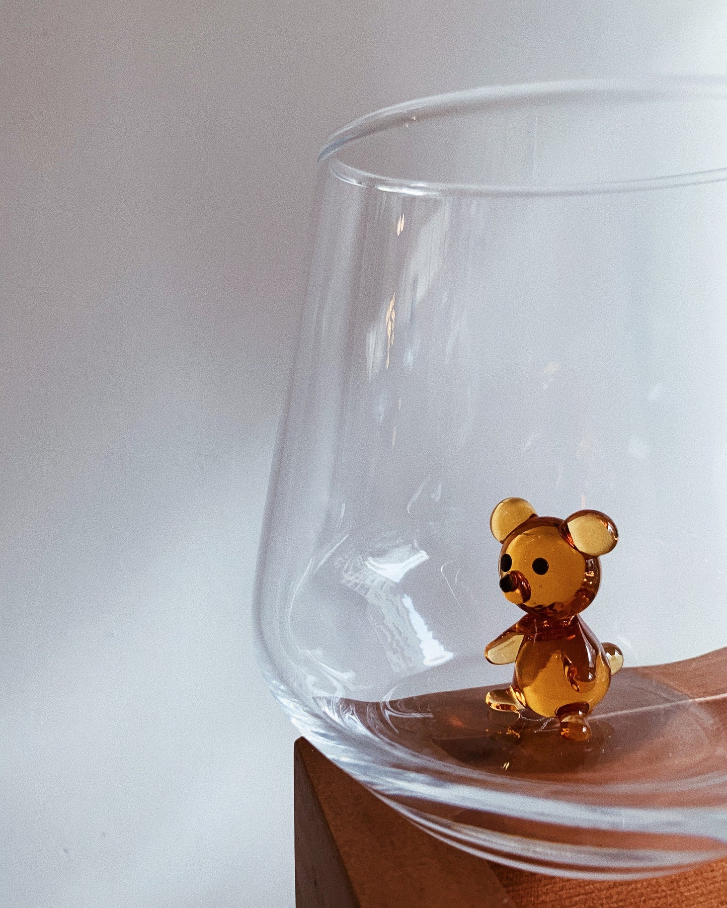 Tiny Animal Drinking Glass, Teddy Bear