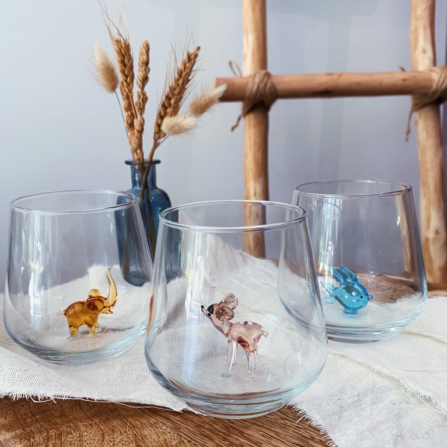 Animal Mix Theme Drinking Glass Set of 6