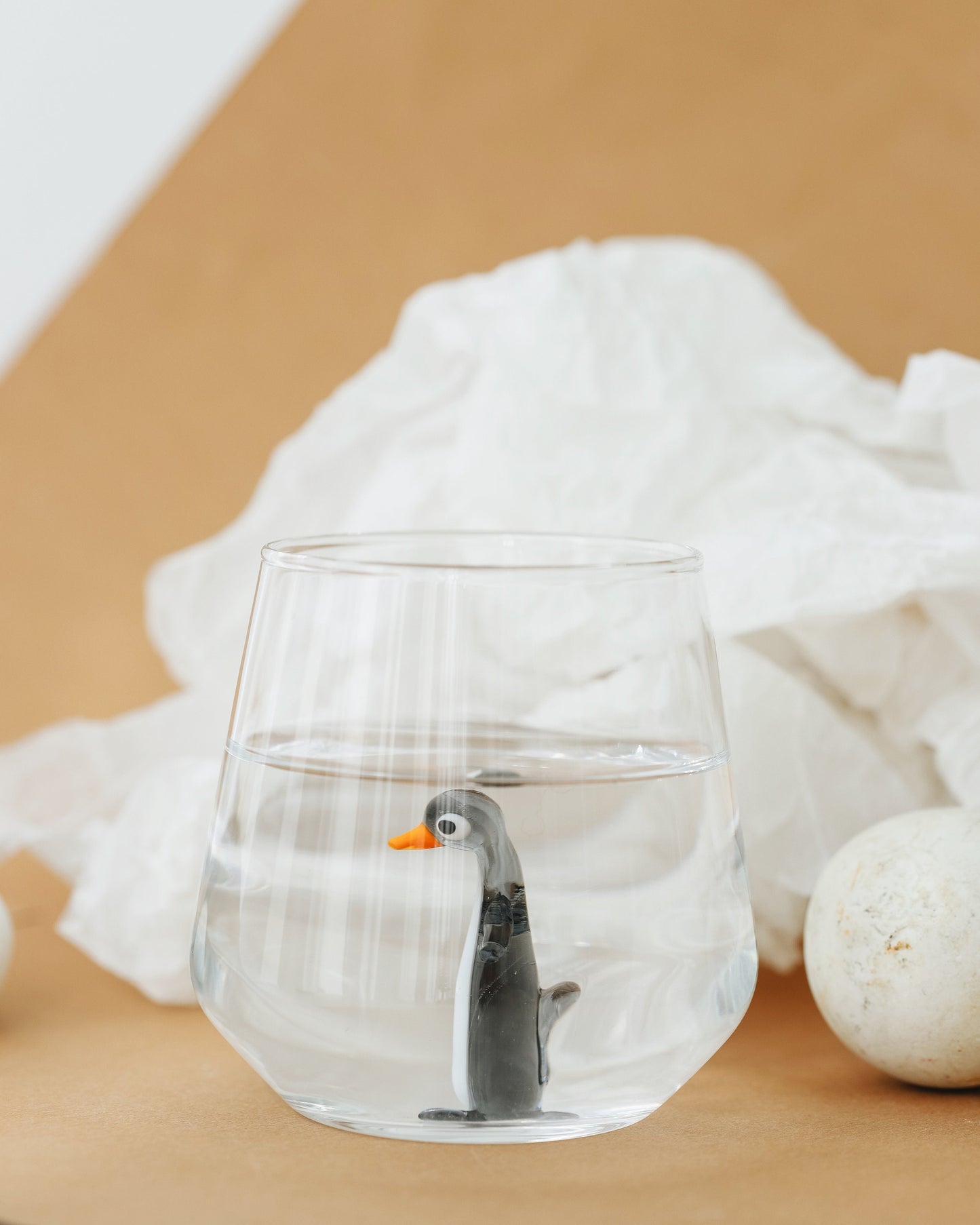 Tiny Animal Drinking Glass, Penguin
