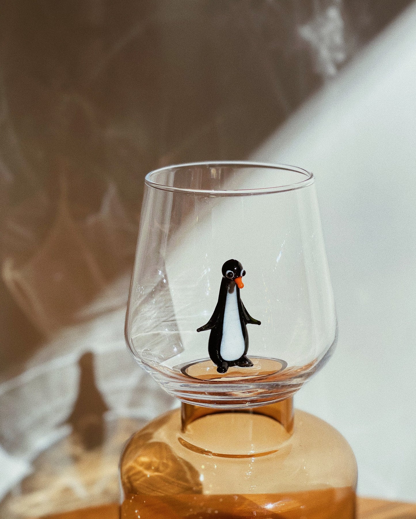 Tiny Animal Drinking Glass, Penguin