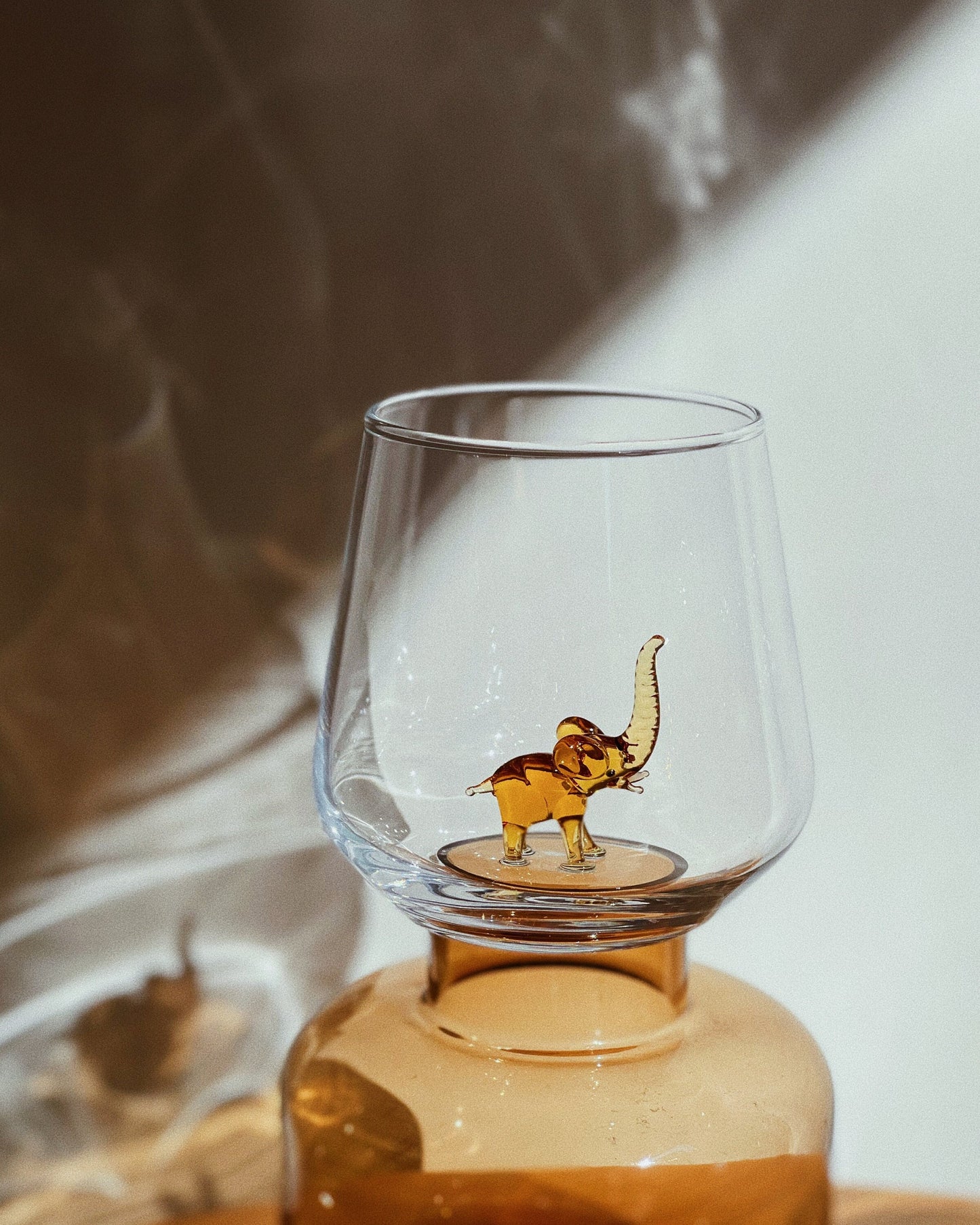 Tiny Animal Drinking Glass, Elephant
