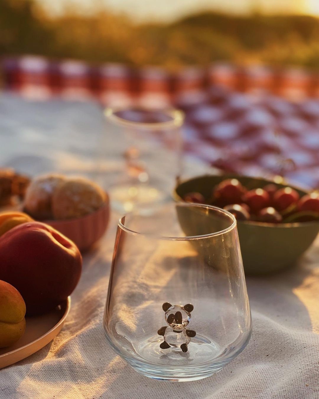 Tiny Animal Drinking Glass, Panda