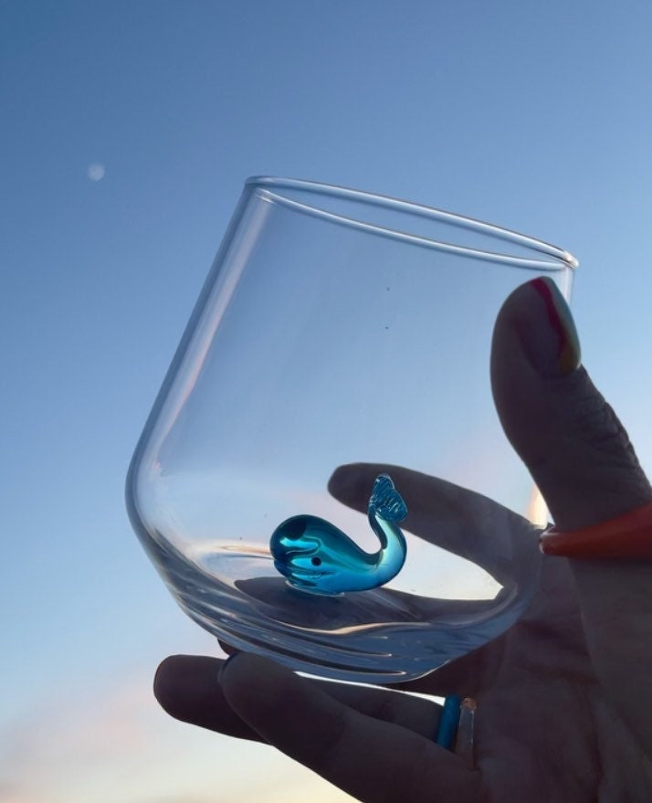 Tiny Animal Drinking Glass, Whale