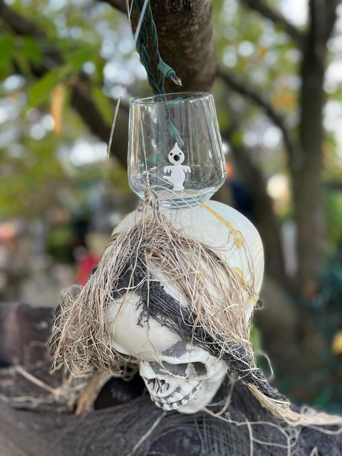 Tiny Figurine Drinking Glass, Ghost