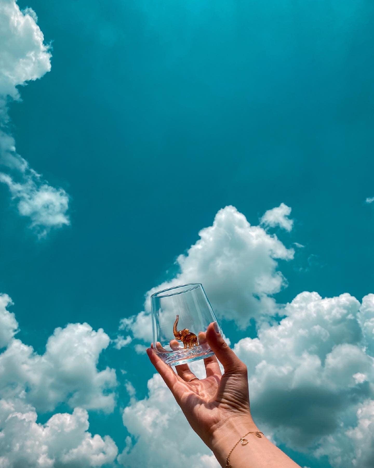 Tiny Animal Drinking Glass, Elephant