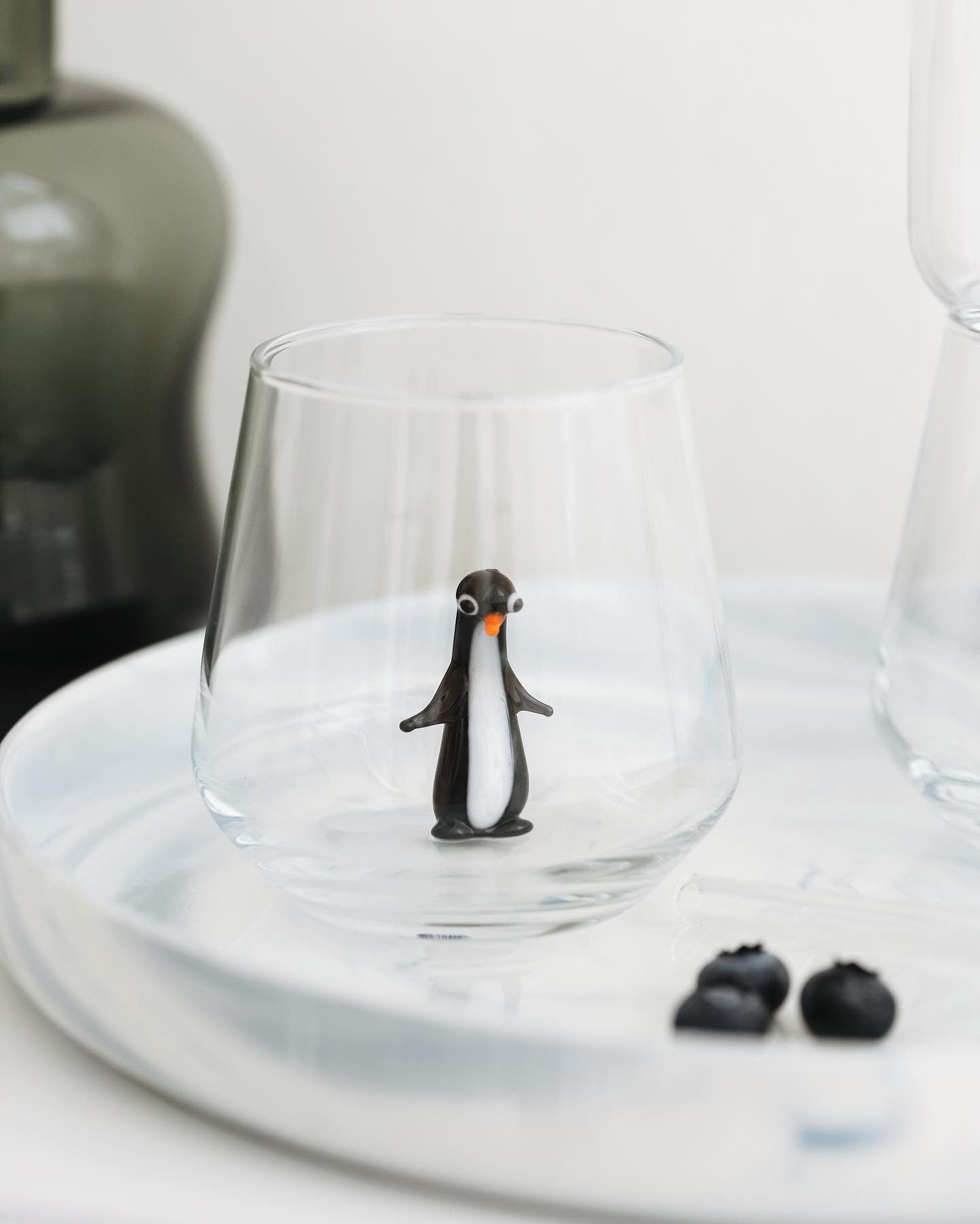 Tiny Animal Drinking Glass, Penguin