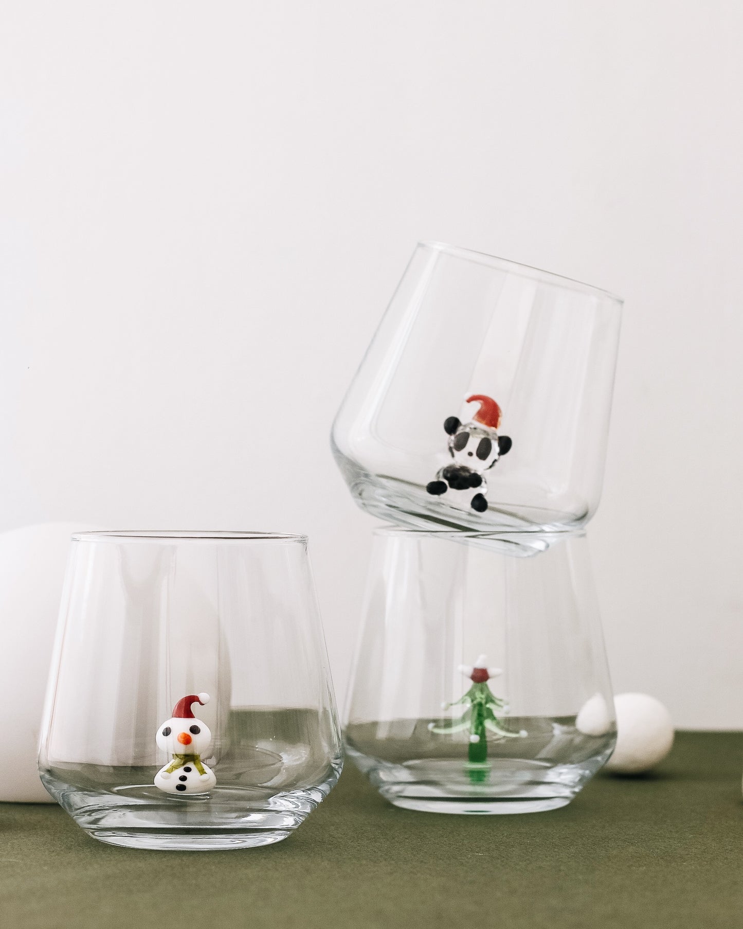 Christmas Theme Drinking Glass Set of 6
