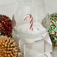 Tiny Figurine Drinking Glass, Candy Cane