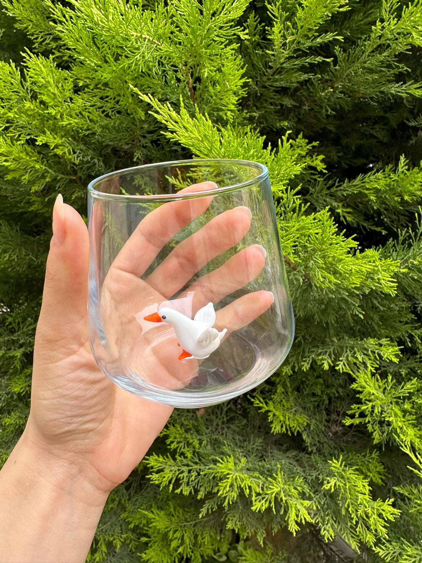 Tiny Animal Drinking Glass, Goose
