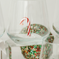 Tiny Figurine Drinking Glass, Candy Cane