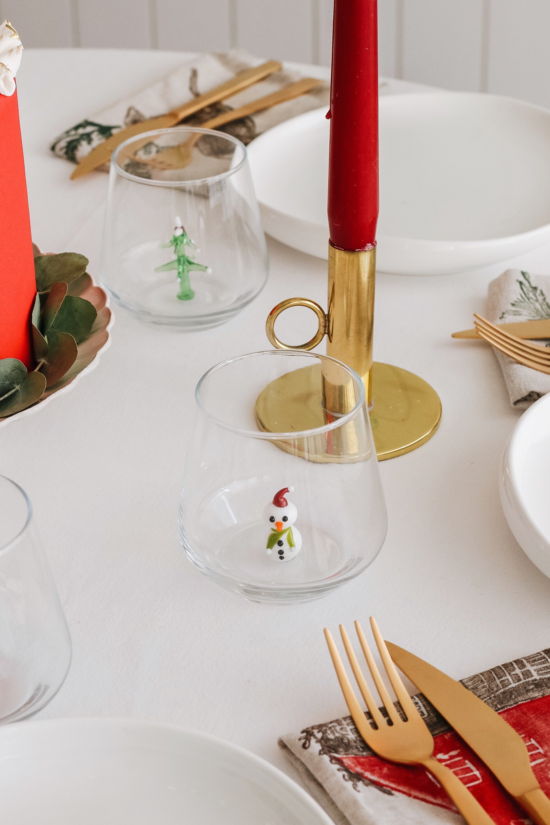 Christmas Theme Drinking Glass Set of 6 – MiniZooUSA