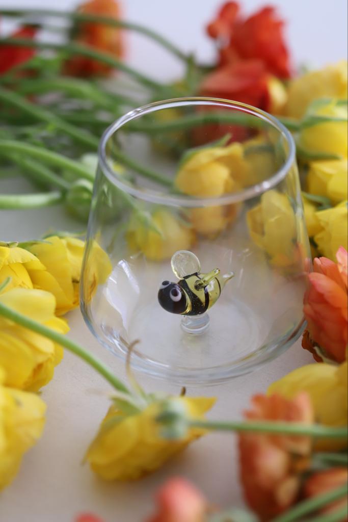 Tiny Animal Drinking Glass, Bee