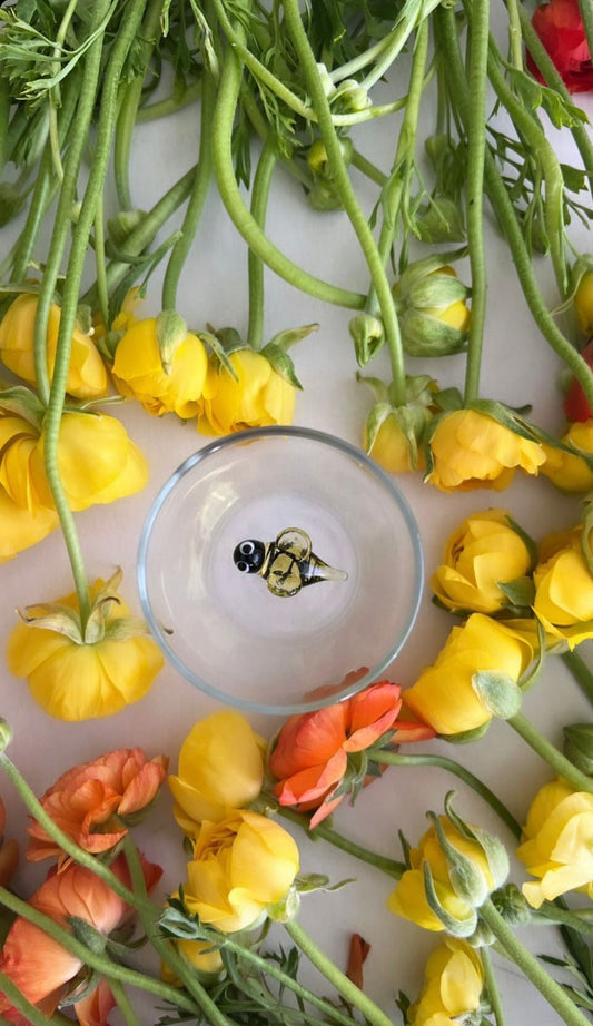 Tiny Animal Drinking Glass, Bee