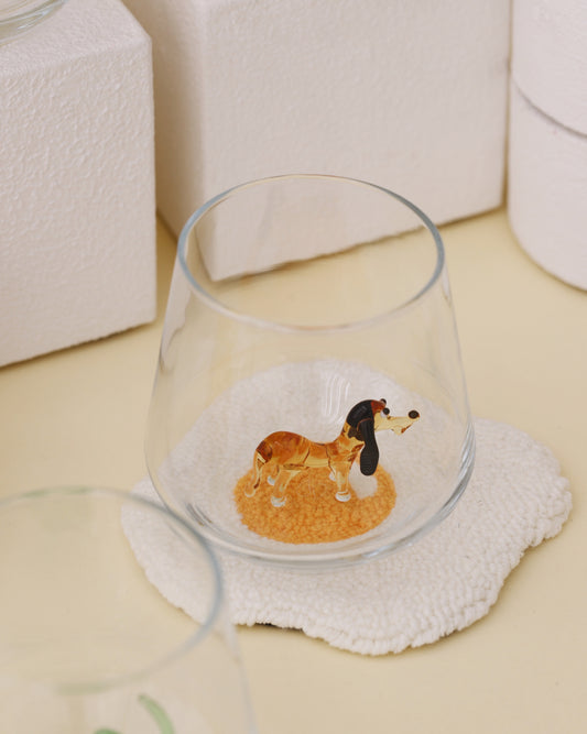 Tiny Animal Drinking Glass, Dachsund Dog