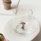 Tiny Animal Drinking Glass, Purple Bunny