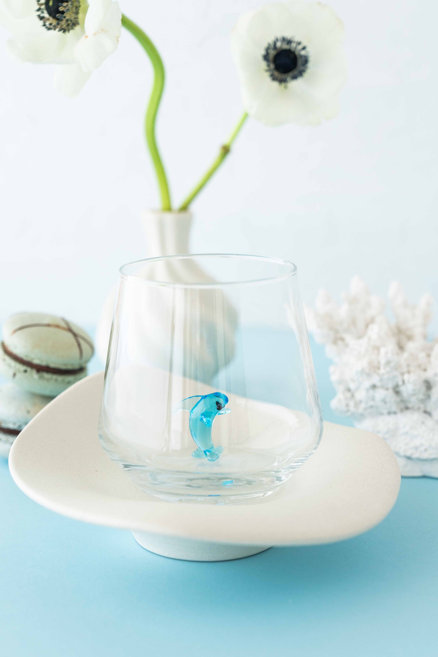 Tiny Animal Drinking Glass, Dolphin