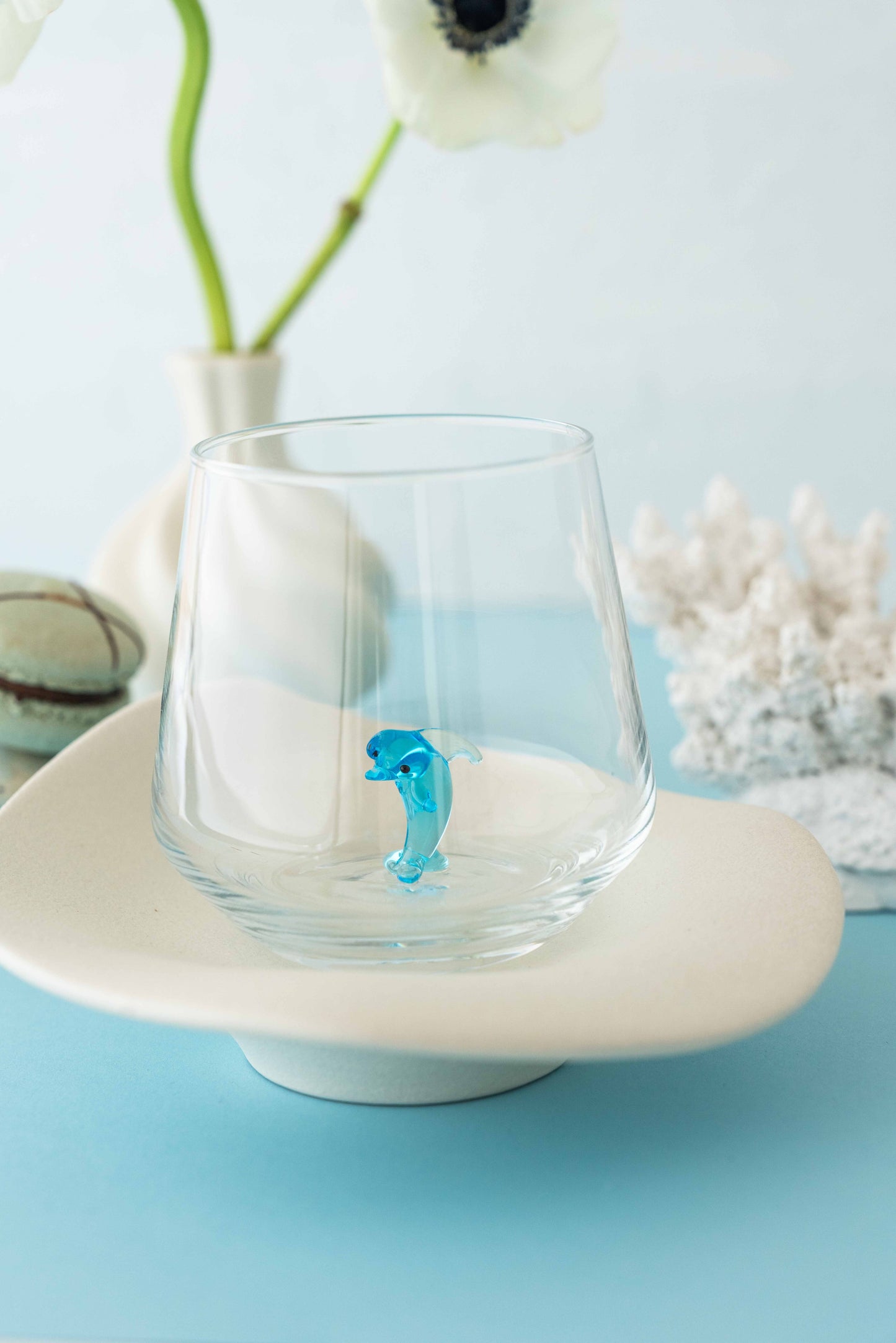 Tiny Animal Drinking Glass, Dolphin
