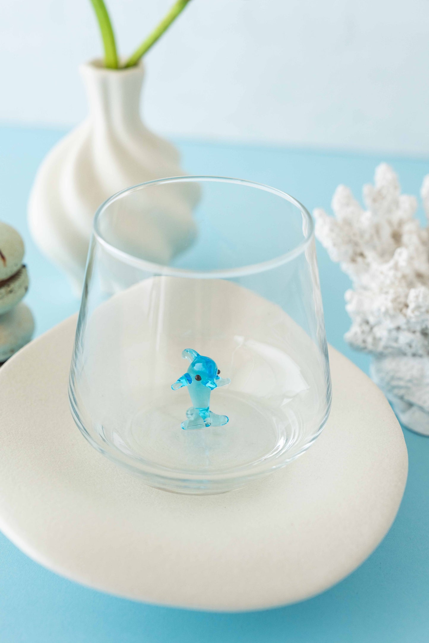 Tiny Animal Drinking Glass, Dolphin