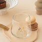 Dog Figurine Drinking Glass, Clear with Gold Details