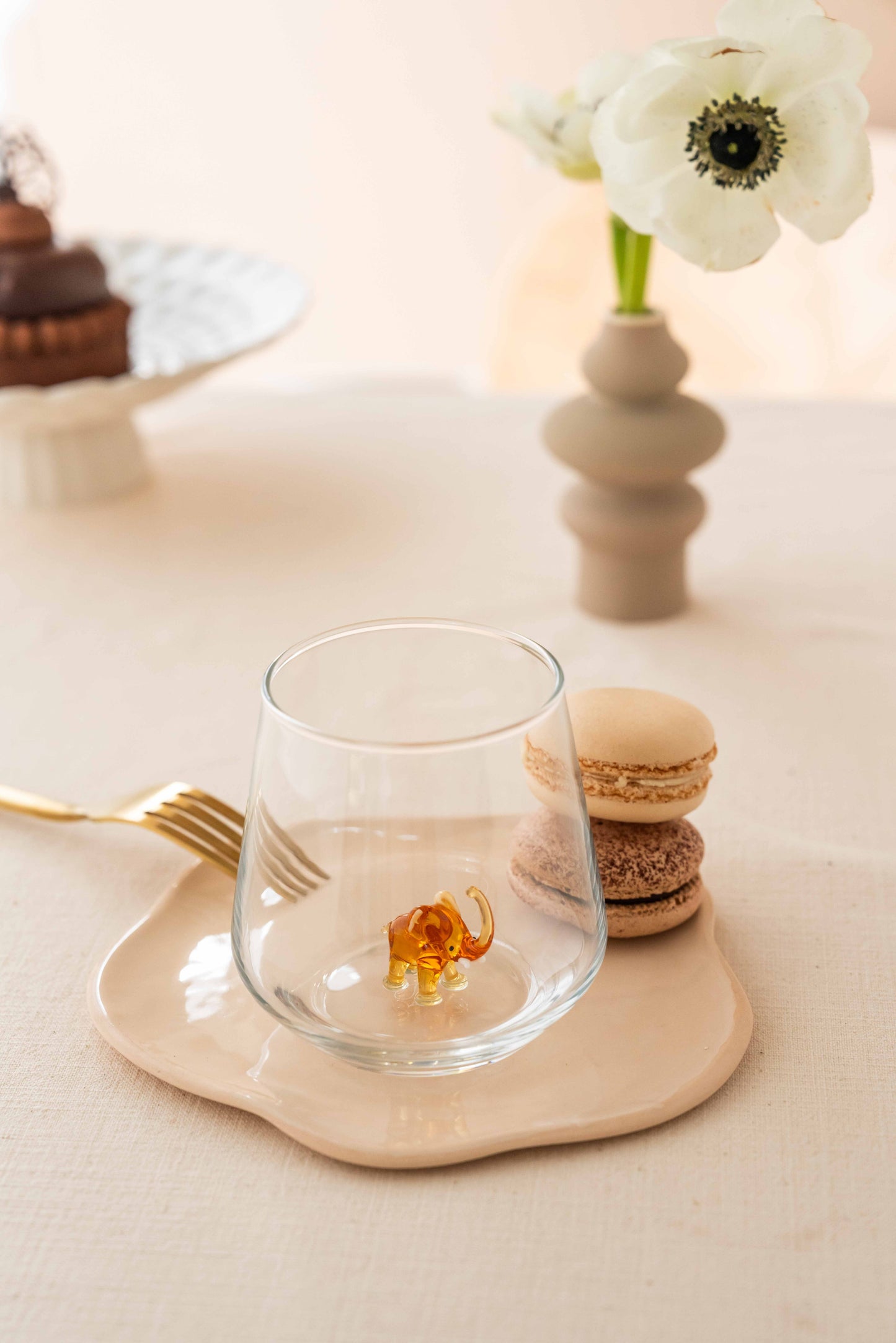 Tiny Animal Drinking Glass, Elephant